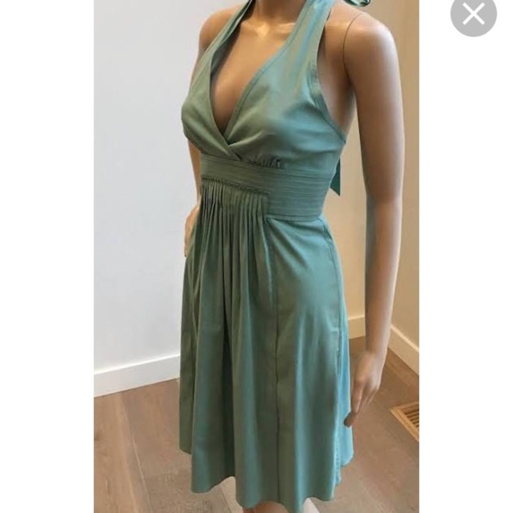 BCBG pleated halter top dress